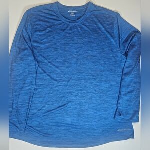 Eddie Bauer Mens Athletic Shirt XXL Blue Activewear‎ Tee Long Sleeve Workout